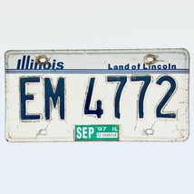 1997 United States Illinois Lincoln Passenger License Plate EM 4772 - $16.82
