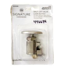 Signature Hardware 446634 1/2 x 3/8 in. Angle Supply Stop Valve - Brushe... - $32.90