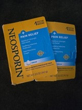 2 Neosporin Plus Max Strength Pain Relief Antibiotic Ointment 0.5oz (MO2) - £17.21 GBP