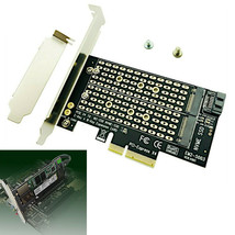 M.2 Ngff To Computer Sata Dual Ssd Pci Pcie X4 X8 X16 Nvme Express Adapter Card - £18.76 GBP