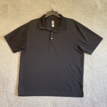 PGA Tour Polo Men’s Collared Polo Shirt Size XL Airflux Black Golf - £8.56 GBP