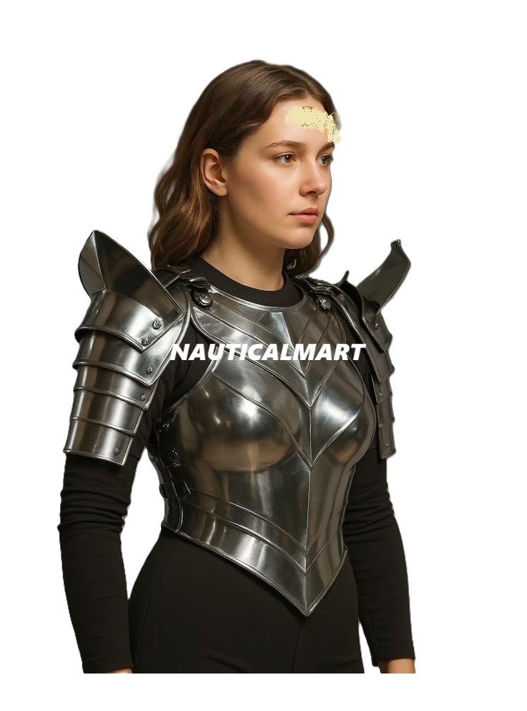 Medieval Knight Fantasy BraveLady Warrior Half Body Armor - Women's Armor Larp L Item image 2