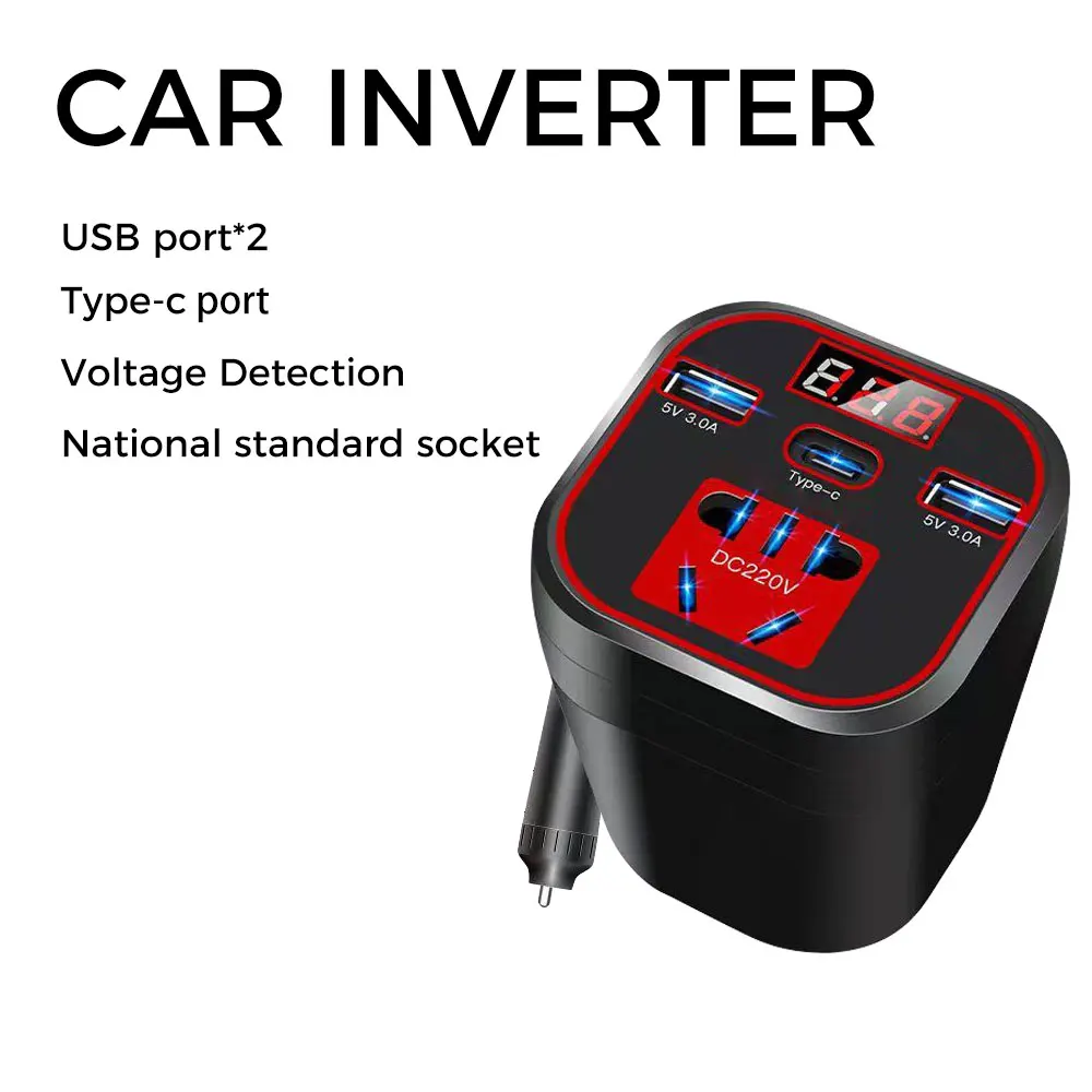 12v 24v To 220v Car Power Inverter 150w Led Display 3 Usb Ports Charger Socket - £14.07 GBP