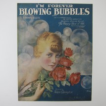 Sheet Music I&#39;m Forever Blowing Bubbles Kenbrovin &amp; Kellette Antique 1919 - £15.84 GBP