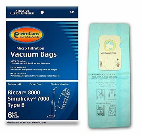 Primary image for EnviroCare 12 Riccar Simplicity Type B Microfiltration Vacuum Cleaner Bags