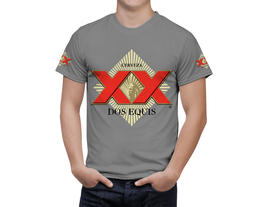 Dos Equis Beer Gray T-Shirt, High Quality, Gift Beer Shirt - £25.01 GBP