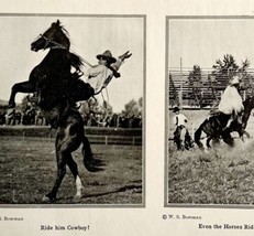 1921 Ride Him Cowboy Hot Foot Photo Print Round Up Bucking Rodeo DWN8C - £24.04 GBP