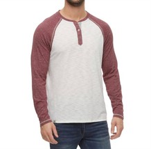 Flags & Anthem eastpoint blocked siro slub henley shirt size L - $834.04 MXN