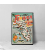 Florida Tourism Tourist Map Vintage Travel Poster, High Quality Art, Wal... - €12,73 EUR+ Florida Tourism Tourist Map Vintage Travel Poster, High Quality Art, Wal... - €12,73 EUR+