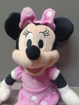 Minnie Mouse Disney 9” Plush Stuffed Animal Pink Polka Dot Dress with Bow - $8.79