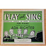 Play &amp; Sing Favorite Songs in Easy Arrangements for Piano, Ada Richter 1939 - €6,78 EUR