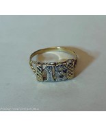 VINTAGE 10K YELLOW GOLD 2.2 GRAMS  SIZE 6-1/4 SWEET 16 RING DIAMOND CUT - $252.48 CAD