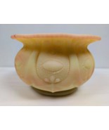 Fenton David Singleton Bailey Farmyard Burmese Uranium Glass Spittoon Bo... - $280.50