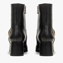 The Windsor Black Leather Block Heel Women Boot image 4