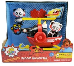 Jada Toys Ryan&#39;s World Helicopter with Combo Panda Figure 6&quot; Feature Vehicle Red - £15.14 GBP