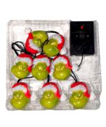 The Grinch With Santa Hat Musical String Lights &quot;You&#39;re a Mean One Mr. G... - €27,15 EUR