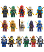 16PCS Ninjago Minifigure Building Block Minifigures Toys Fit Lego Gifts - £14.13 GBP