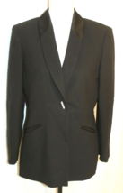 Tahari By Arthur S. Levine Formal Blazer Size 10 Black Rhinestone Button Front - £21.27 GBP