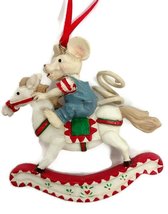 Merry Chrismouse on Rocking Horse Ornament by Kurt S Adler (Boy) - £13.82 GBP