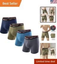 4 Pack Men&#39;s Underwear Boxer Briefs with Breathable 3D Pouch for All-Day... - $812.66 MXN