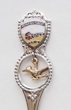 Collector Souvenir Spoon USA Arizona Petrified Forest Emblem Roadrunner Charm - £5.46 GBP