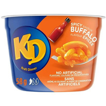 6 X KD Kraft Spicy Buffalo Macaroni &amp; Cheese Dinner Snack Cups Pasta 58g Each - £24.21 GBP
