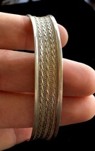 Sterling Silver Vintage CUFF BRACELET - 19 grams - handcrafted by a Silv... - £91.92 GBP