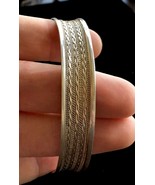 Sterling Silver Vintage CUFF BRACELET - 19 grams - handcrafted by a Silv... - £91.92 GBP