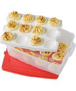 BW Brands Double Tier Stack and Snap Deviled Egg Carrier - £19.68 GBP