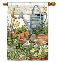 Planting Herbs House Flag 28&quot; x 40&quot; - $27.50