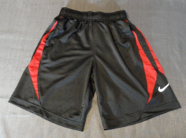 Authentic Nike Athletic Black &amp; Red Lightweight Basketball Shorts Adult Small - £14.67 GBP
