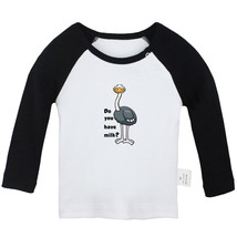 Do You Have Milk Funny Tops Newborn Baby T-shirt Kids Animal Ostrich Graphic Tee - £7.78 GBP+