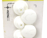 IKEA lINS White Knobs Cabinet Pulls Ikea workshop - Set Of 6 New In Package - $9.49