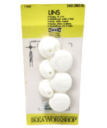 IKEA lINS White Knobs Cabinet Pulls Ikea workshop - Set Of 6 New In Package - $180.68 MXN