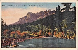 Sacramento Canon California~Castle CRAGS-SOUTHERN Pacific Railroad Postcard 1920 - £4.63 GBP