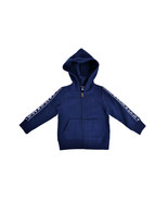 Polo Ralph Lauren Boys Navy Blue Tape Sleeve Zip Up Hoodie Jacket Sz 3/3... - £46.60 GBP