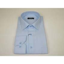 Men's Shirt CASILA Turkey Cotton Blend Long Sleeves 501990-24 Blue Twill Texture image 4