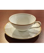 4 GOLD WHITE CUP & SAUCER SETS  MEITO ROYALTY COFFEE TEA PORCELAIN CHINA ELEG - $27.58