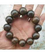 20 MM Kalimasada Bracelet Javanese Kou Wood 12 Beads Cordia Subcordata #10 - $31.00