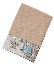 Avanti Portland Hand Towels Embroidered Crab Starfish Beach Tropical Set of 2 - £24.58 GBP