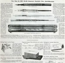 Pens And Writing Instruments 1894 Victorian Advertisement Fountain DWII12 - £23.59 GBP