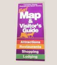 Lancaster County Pennsylvania Dutch County Map &amp; Visitors Guide 1984 - $8.12