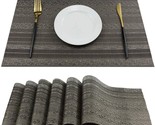 Set of 6 Kitchen Placemats Washable Stain &amp; Heat Resistant Table Mats OL... - $19.79