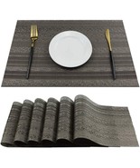 Set of 6 Kitchen Placemats Washable Stain &amp; Heat Resistant Table Mats OL... - $19.79