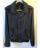 Scotch &amp; Soda Scotch Brand G1 Bomber Black Pinstripe Jacket Vic Panetti ... - $147.51