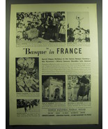 1949 French National Tourist Office Ad - Basque in France - £14.55 GBP
