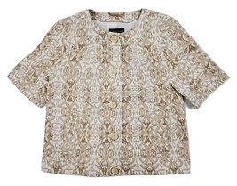 Dana Buchman Button Down Short Sleeve Lined Blazer Jacket Size Medium - $4.99