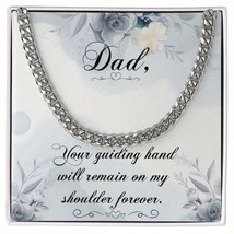 &quot;Dad&quot; Stainless Steel Curb Chain Necklace 20&quot; Gift Box - £12.66 GBP