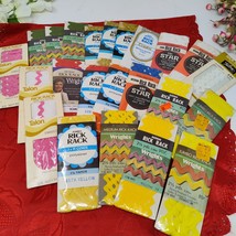 Mixed Lot 23 Vtg Sealed Rick Rack Trims Wrights J&amp;P Coats Seam Binding H... - $24.98