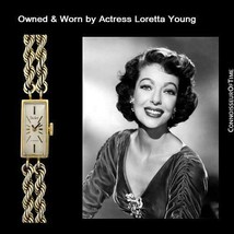 1960's Swiss Vintage Ladies 14K Gold P. Watch - Owned & Worn By Loretta Young - $1,126.75